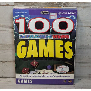 Softkey 100 Smash Win95 Games Special Edition Full+Shareware Big Box PC SEALED